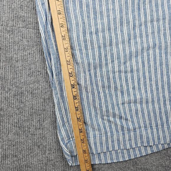 Old Navy Pants Womens XL Blue White Linen Wide Leg Striped Coastal Nautical - Picture 3 of 8